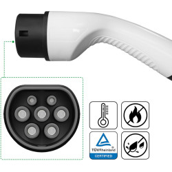 Charging cable Elvix 5006 T2-T2 22KW 5M White/Black