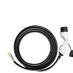 Charging cable Elvix 5010 T2-T2 11KW 7.5M White/Black