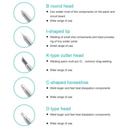 Soldering iron head Bakon 200M 0.8D