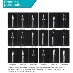 Soldering iron head Bakon 200M 0.8D
