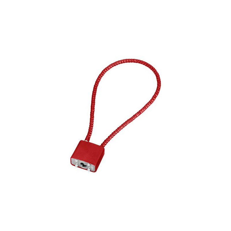 Lock with steel cable Partizan Tactical LC85 Red
