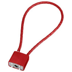Lock with steel cable Partizan Tactical LC170 Red