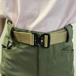 Taktický nylonový opasek s kovovou přezkou Partizan Tactical Belt Nylon Fast Coyote