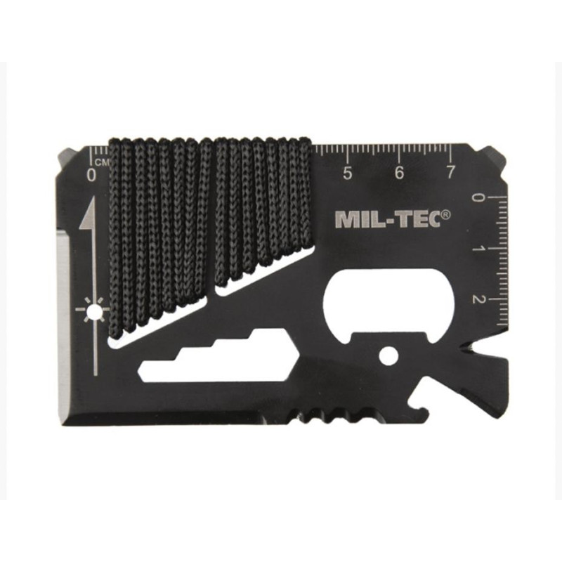 Nástrojová karta pro přežití s pouzdrem a paracordem  Mil-Tec