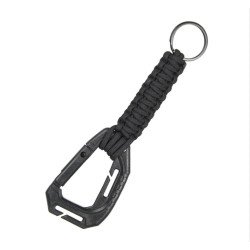 Klicenka Mil-Tec Paracord s karabinkou Molle Cerna