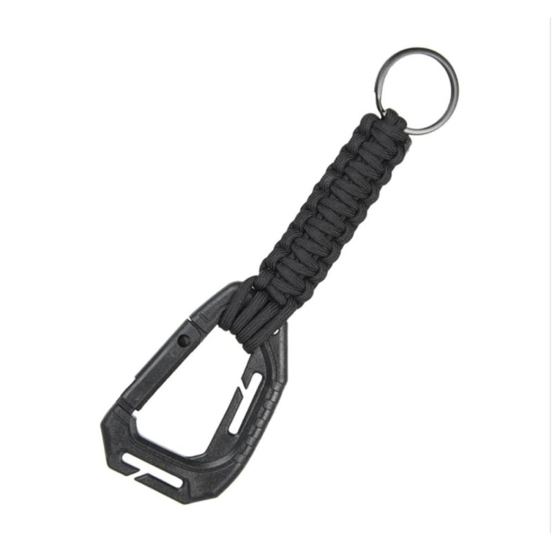 Klicenka Mil-Tec Paracord s karabinkou Molle Cerna