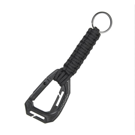 Klicenka Mil-Tec Paracord s karabinkou Molle Cerna