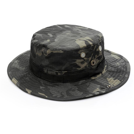 Taktický klobouk s širokým lemem Partizan Tactical Hat Black Camo