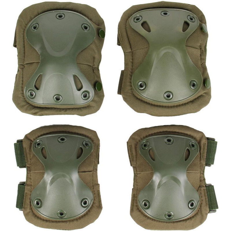 Sada kolenních a loketních chráničů Partizan Tactical Anatomic EKP Olive