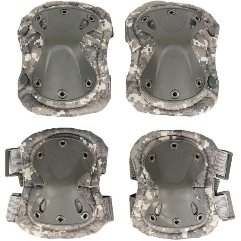 Sada kolenních a loketních chráničů Partizan Tactical Anatomic ACU Pixel.