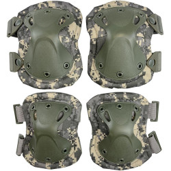 Sada kolenních a loketních chráničů Partizan Tactical Anatomic ACU Pixel.