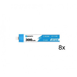 BetaFPV LiPo Battery 1S 300mAh 30C BT2.0 (8pcs)