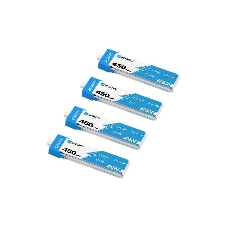 BetaFPV LiPo Battery 1S 450mAh 30C BT2.0 (4pcs)