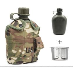 Polní láhev o objemu 1l s ALU miskou KT-1000 Camo