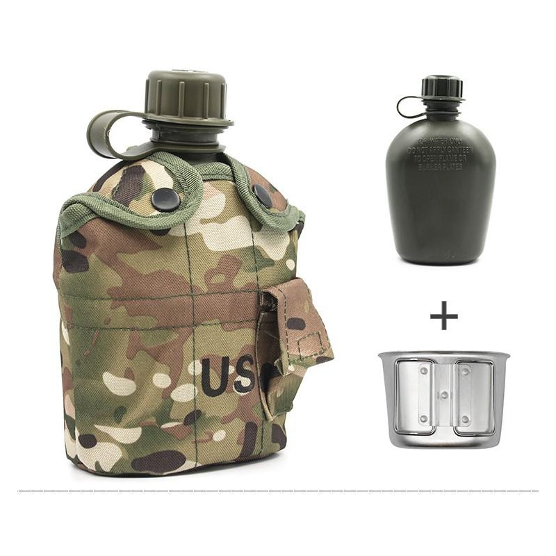Polní láhev o objemu 1l s ALU miskou KT-1000 Camo