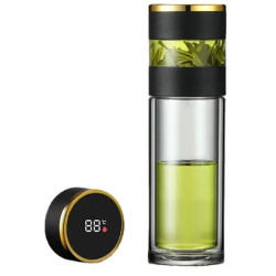 Tea Thermos Black Glass 450