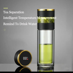 Tea Thermos Black Glass 450